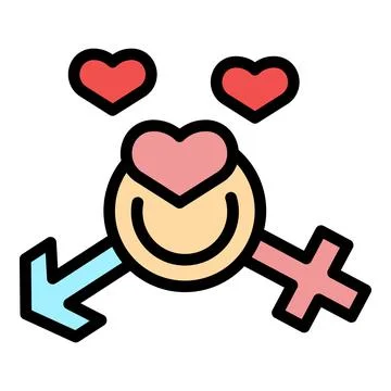 Gender puberty icon vector flat Stock Illustration