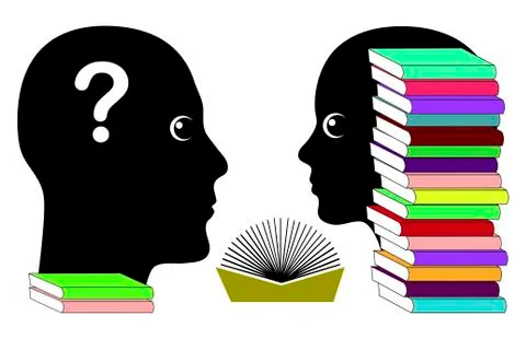 Gender Reading Gap for Adults Illustrazione stock