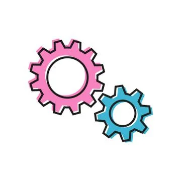 Gender relationships as cogs Stock Illustration