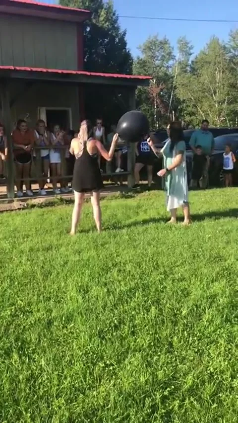 Gender reveal goes wrong when balloon fails to burst and sails into sky Stock Footage 273022635