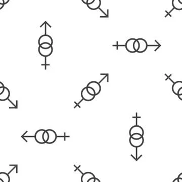 Gender signs pattern イラスト素材