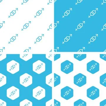Gender signs patterns set Stock-Illustration