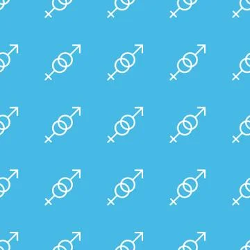 Gender signs straight pattern Stock Illustration
