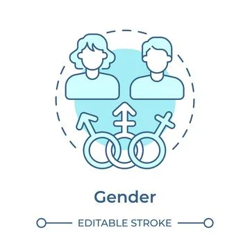 Gender soft blue concept icon Stock Illustration