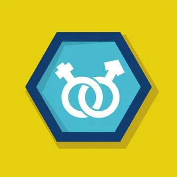 Gender symbol flat icon vector. Heterosexual logo symbol illustration Stock Illustration