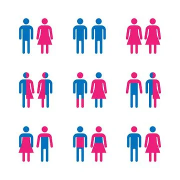 Gender symbol set Stock Illustration