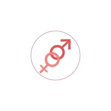 Gender symbol vector. Female and male signs. Woman and man icons. Vector Stock Illustration