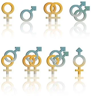Gender symbols with reflection イラスト素材