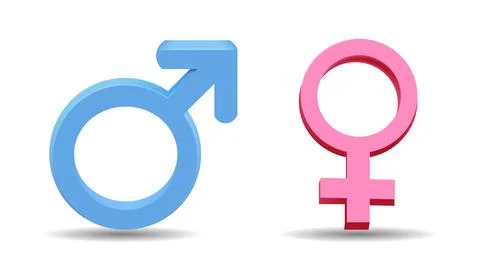 Gender symbols set illustration featuring male and female icons Stock-Illustration