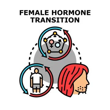 Gender transition hormone therapy process vector concept Stock Illustration