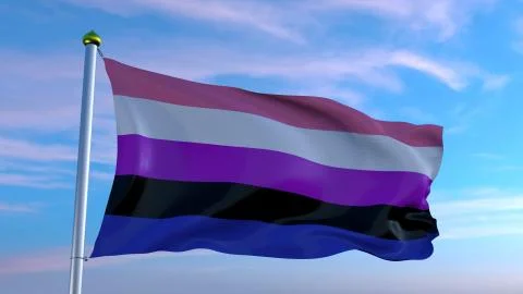 Genderfluid pride flag Illustrazione stock
