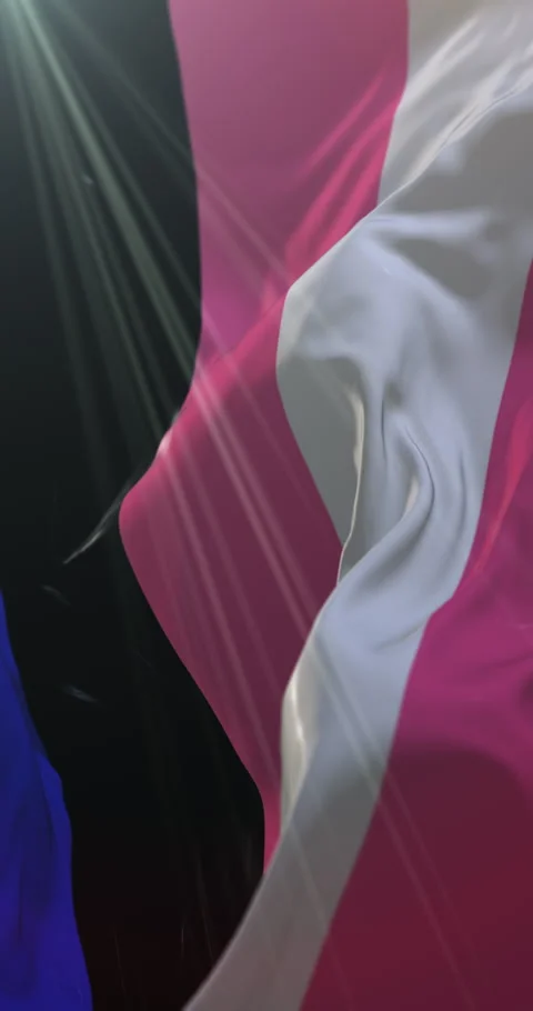 Genderfluidity Pride Flag Waving. Loop. 4K Vertical Stock Footage 306968536