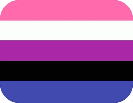 Genderqueer Lgbt Pride Flag Rounded Icon Stock Illustration