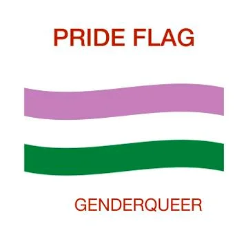 Genderqueer pride flag on white background. Pride symbol.The official symbol of Stock Illustration