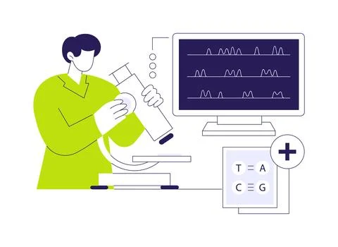 Gene augmentation therapy abstract concept vector illustration. Stock Illustration