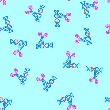 Gene editing scissors genetic vector seamless pattern イラスト素材