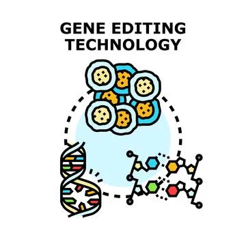 Gene editing technology modifying genetic information for research Stock Illustration