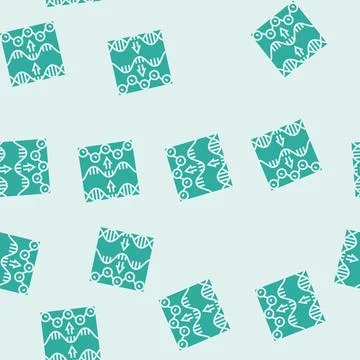 Gene expression cryptogenetics glyph seamless pattern Illustrazione stock