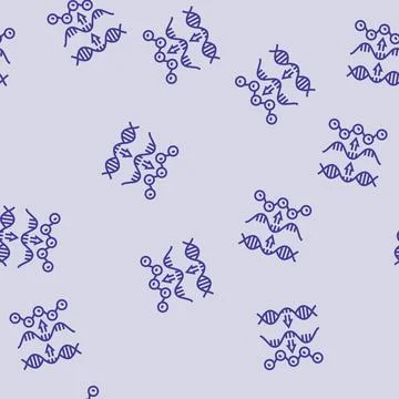Gene expression cryptogenetics line seamless pattern Stock Illustration