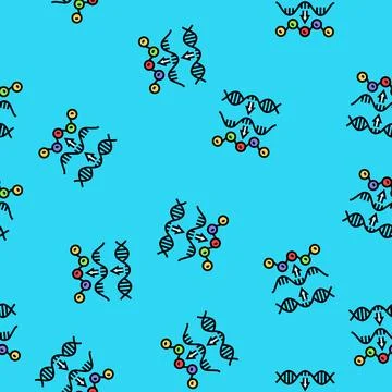 Gene expression cryptogenetics vector seamless pattern 스톡 일러스트
