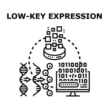 Gene expression regulation and bioinformatics research concept Stock Illustration