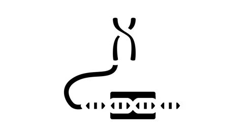 Gene genetic engineering glyph icon animation Stock Footage 326731360