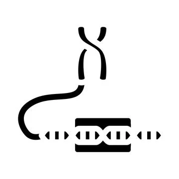 Gene genetic engineering glyph icon vector illustration Stock Illustration