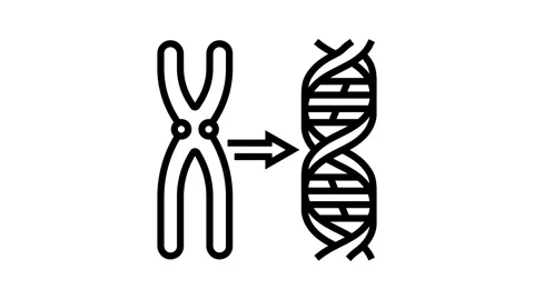 Gene genetic engineering line icon animation Stock Footage 326126019