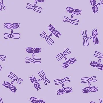 Gene genetic engineering line seamless pattern Illustrazione stock