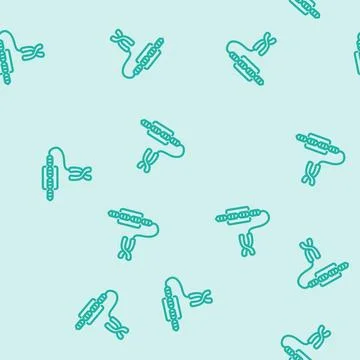 Gene genetic engineering line vector seamless pattern Illustration
