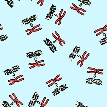 Gene genetic engineering vector seamless pattern Ilustración de archivo