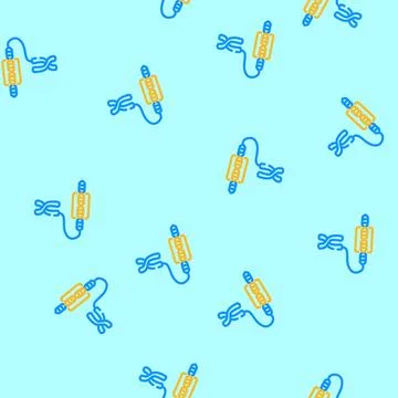 Gene genetic engineering vector seamless pattern Stockillustratie