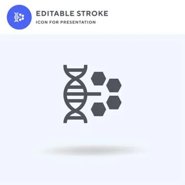 Gene icon vector, filled flat sign, solid pictogram isolated on white, logo Stock Illustration