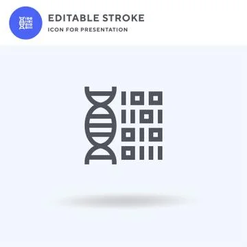 Gene icon vector, filled flat sign, solid pictogram isolated on white, logo 스톡 일러스트