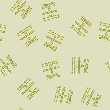 Gene mapping cryptogenetics line seamless pattern Illustrazione stock