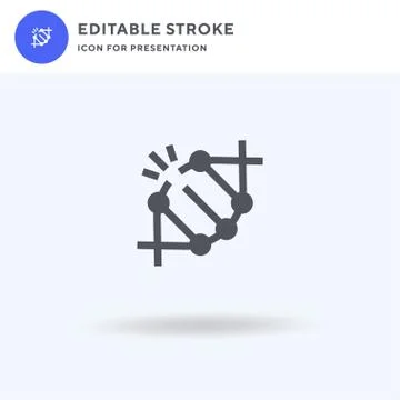 Gene Mutation icon vector, filled flat sign, solid pictogram isolated on white イラスト素材