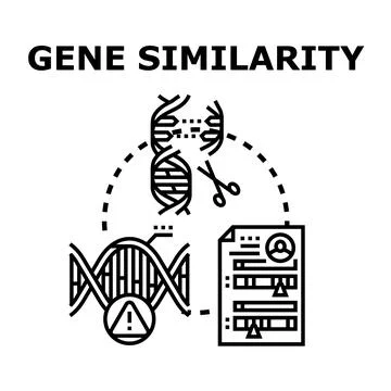 Gene similarity testing and dna genetic analysis Stock Illustration
