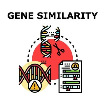 Gene similarity testing and dna genetic analysis Stock Illustration