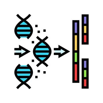 Gene splicing cryptogenetics color icon vector illustration Stock Illustration