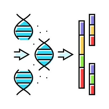 Gene splicing cryptogenetics color icon vector illustration Stock Illustration