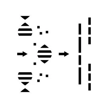 Gene splicing cryptogenetics glyph icon vector illustration イラスト素材