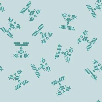 Gene splicing cryptogenetics line seamless pattern Illustrazione stock