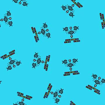 Gene splicing cryptogenetics vector seamless pattern Stock Illustration