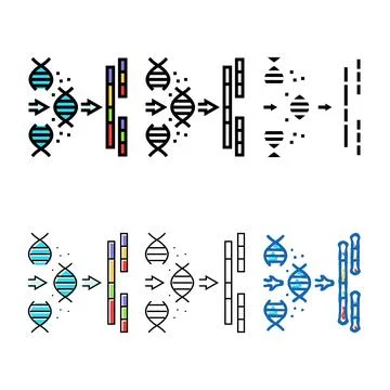 Gene splicing multipack cryptogenetics color icon vector Stock Illustration