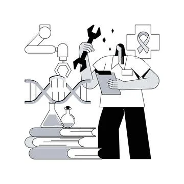 Gene therapy abstract concept vector illustration. Stock Illustration