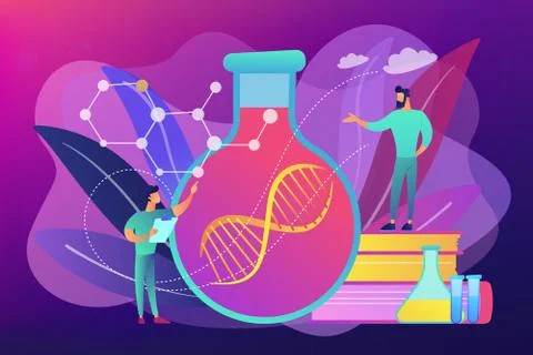 Gene therapy concept vector illustration. Stock Illustration