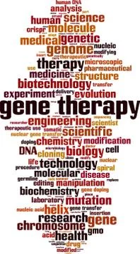 Gene therapy word cloud Stock Illustration