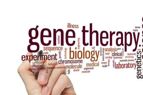 Gene therapy word cloud Foto stock