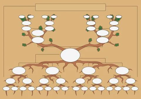 The genealogical tree Stock Illustration