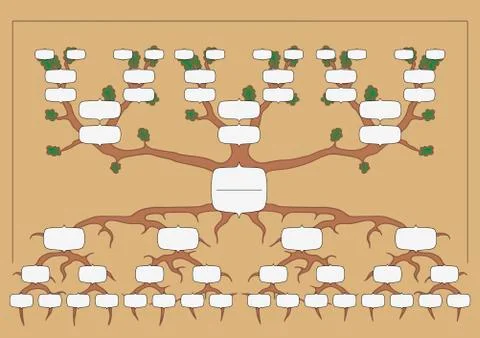 The genealogical tree Stock Illustration